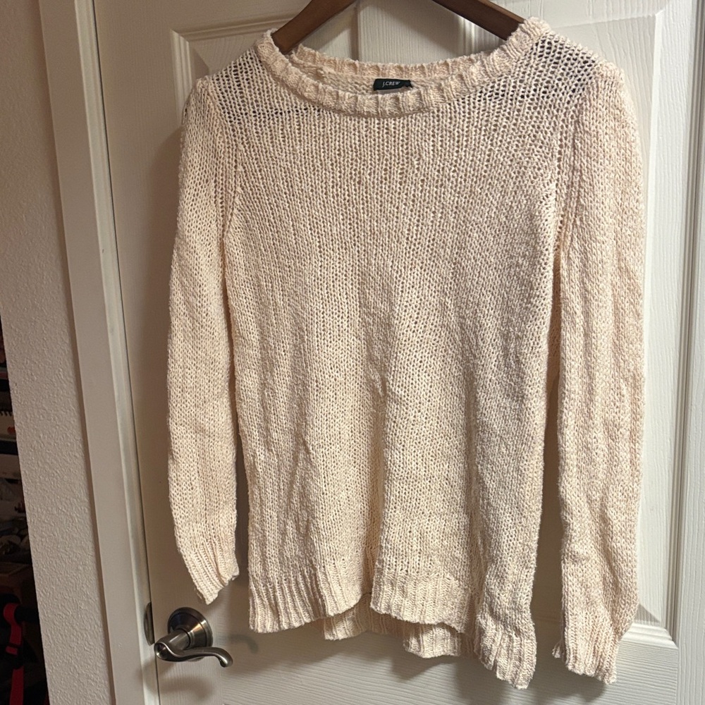 J. Crew Cream Knit Sweater